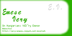 emese very business card